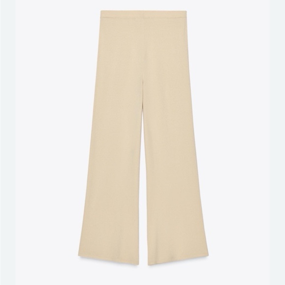 Zara Pullon  Crochet Open Knit WideLeg Flare Boho pants